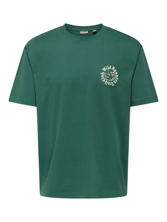 ONLY & SONS Fred Club Life RLX SS T-shirt - Mallard Green